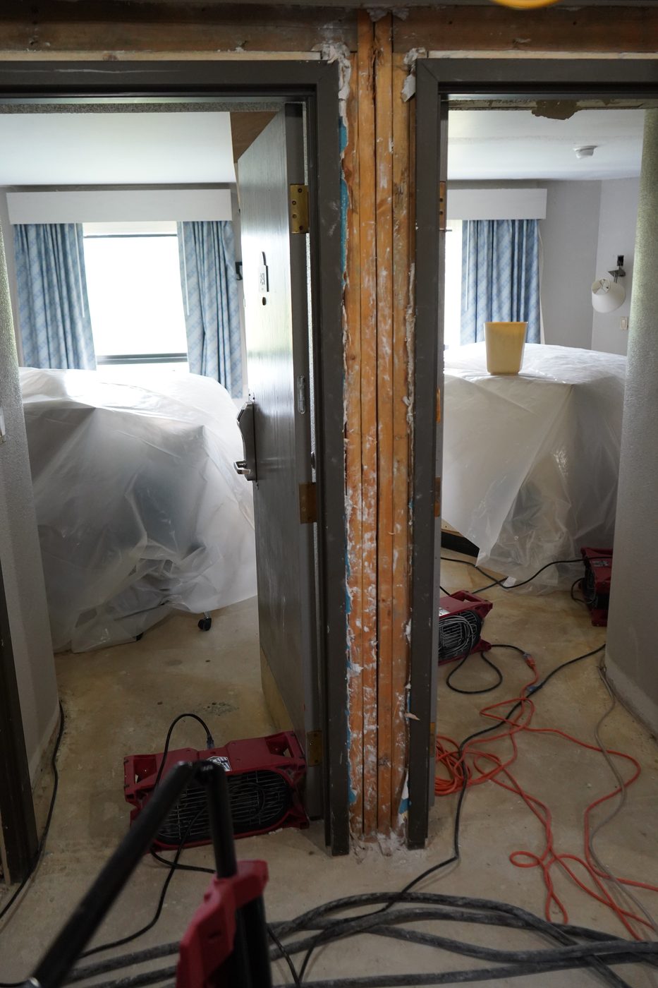Structural drying after storm flooding