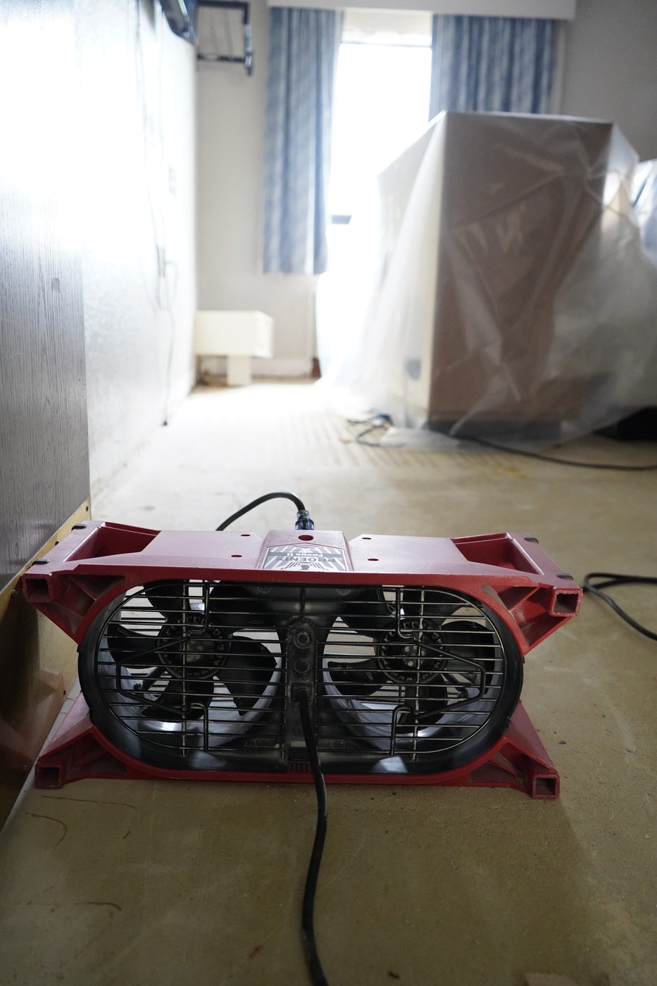 Water damage mitigation active in a Royal Oak, MI residential property